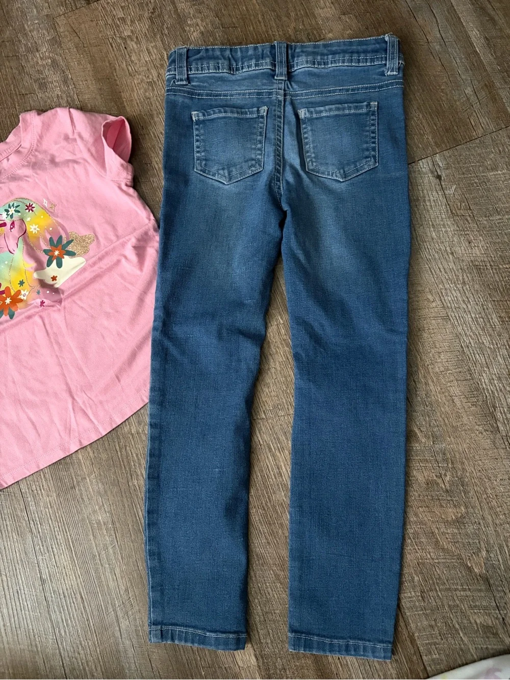 Cat & Jack Pink Unicorn Graphic Tee - Pastel Rainbow